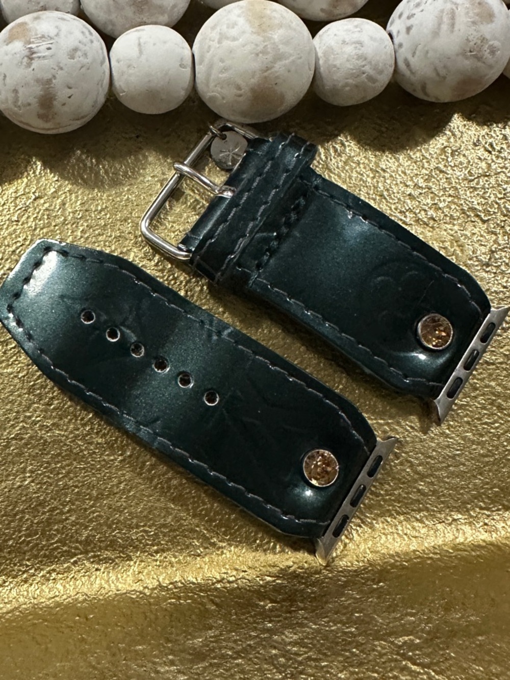 Louis Vuitton Vernis Leather Watch Strap Band - Size 2 small adapters - Picture 3 of 5